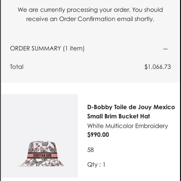 Authentic Dior butterfly bucket hat. Never worn - Picture 4 of 4